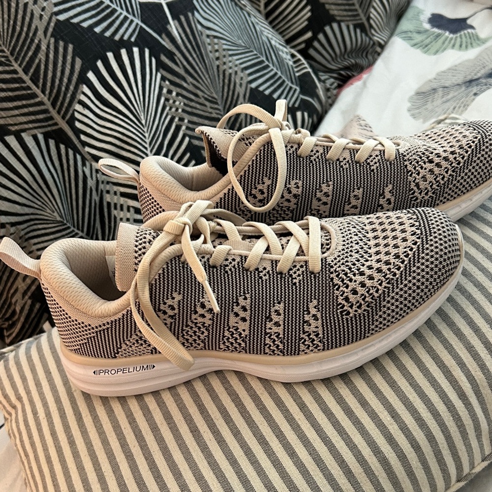 APL Propelium Knit Sneakers in Beige and Black